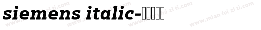 siemens italic字体转换